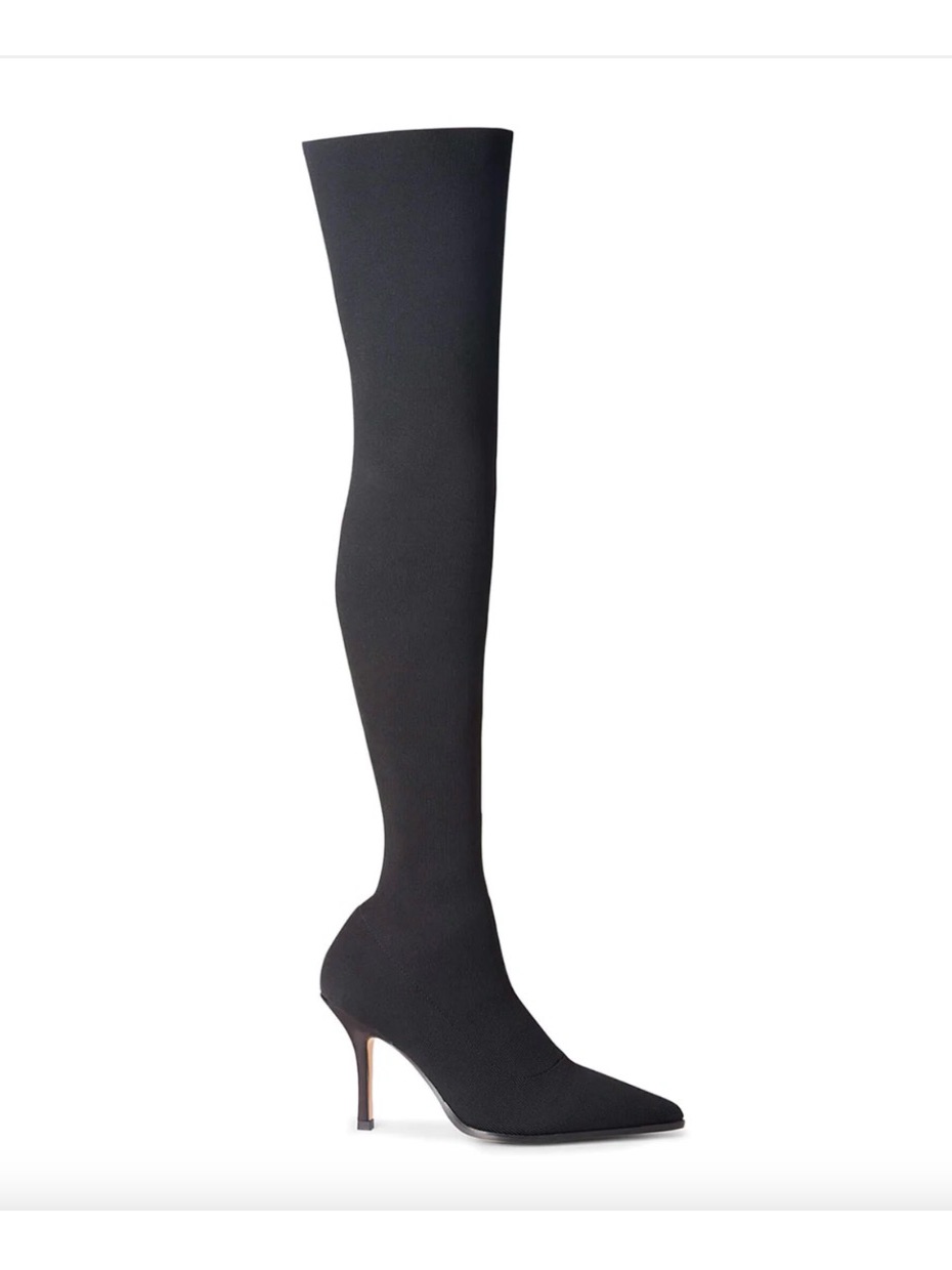 Tony Bianco Kori Black Sock Knit Boots